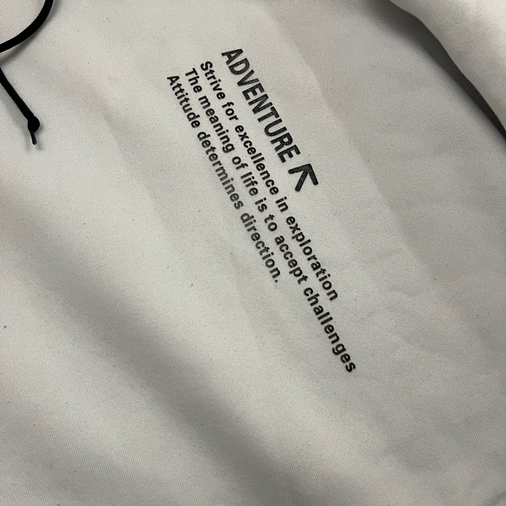 Adventure White and Black Hoodie by Shein - Picture 3 of 7